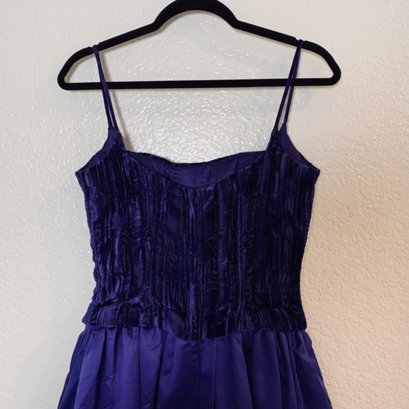 Vintage Jessica McClintock Corset Gown Size 8 Purple Velvet Taffeta Prom Goth - Picture 9 of 16